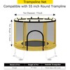 XATAMIO 55" 60" Round Trampoline Replacement Net with Zipper and