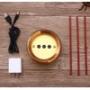 Copper Alloy LED Electric Incense Burner with USB Rechargeable Battery