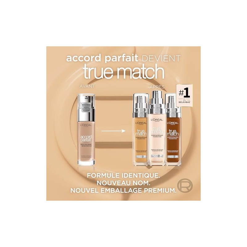 L'Oreal Paris New True Match Foundation 30ml - 5D/5W Golden