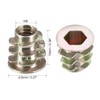 sourcing map Thread Insert Nut Zinc Alloy Hexagon Socket M5