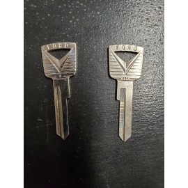Ford VINTAGE FORD UNCUT KEY BLANK, IGNITION, 1950's - Lot of 2