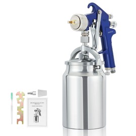34 Ounce Siphon Feed Spray Gun with 2.0 mm Copper Nozzle, Professional HVLP Air Paint Sprayer for Automotive Refinishing, Furniture Spraying and Heavy-Duty Coatings