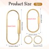 Larrel Gold Key Ring, 4 Pcs Gold Reusable Keychain Simple