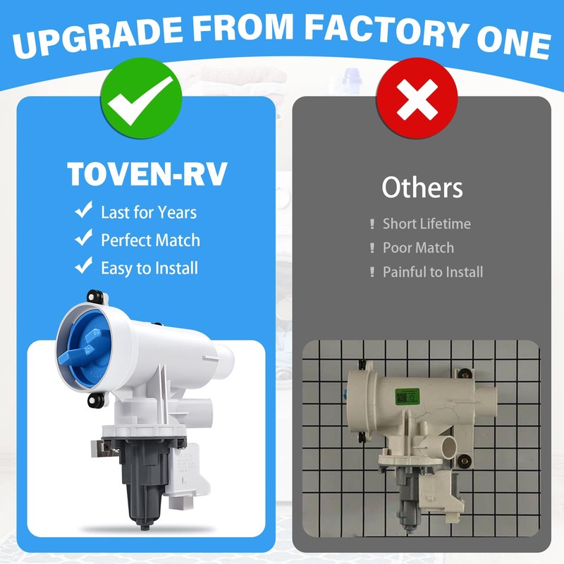 Upgraded WH11X29539 Washer Drain Pump for GE Front Load Washer