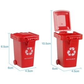 Yesoa 8Pcs Mini Trash Can Toy Push Vehicles Garbage Cans Curbside Vehicle Garbage Bins for Kids Toddlers