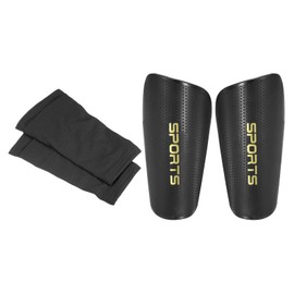 PATIKIL Soccer Shin Guards Sleeves with Pocket, EVA Calf Shin Pads Cushion Sports Protective Equipment, Black L