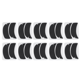 10 Pairs Eyelash Extension Under Eye Gel Pads Notch Flexible Silicone Reusable Eyelash Extension Patches Black