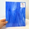 8" X 12" Steel Blue, White Opal Wissmach Stained Glass