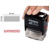 Printtoo Custom Stamp SUPERSEDED Self Inking Rubber Stamp Office Stationary-Red