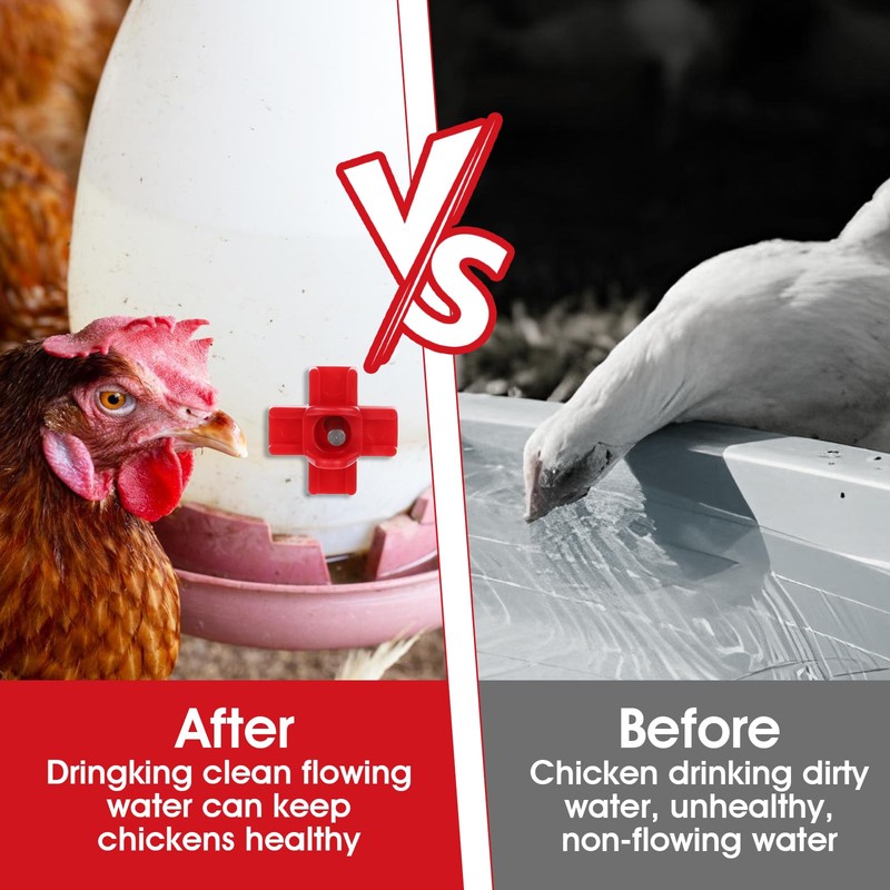 12 Pcs Horizontal Chicken Waterer Nipples, Automatic Poultry Watering System