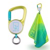 back zip Keenon Sports Microfibre Towel with Carabiner Roll -