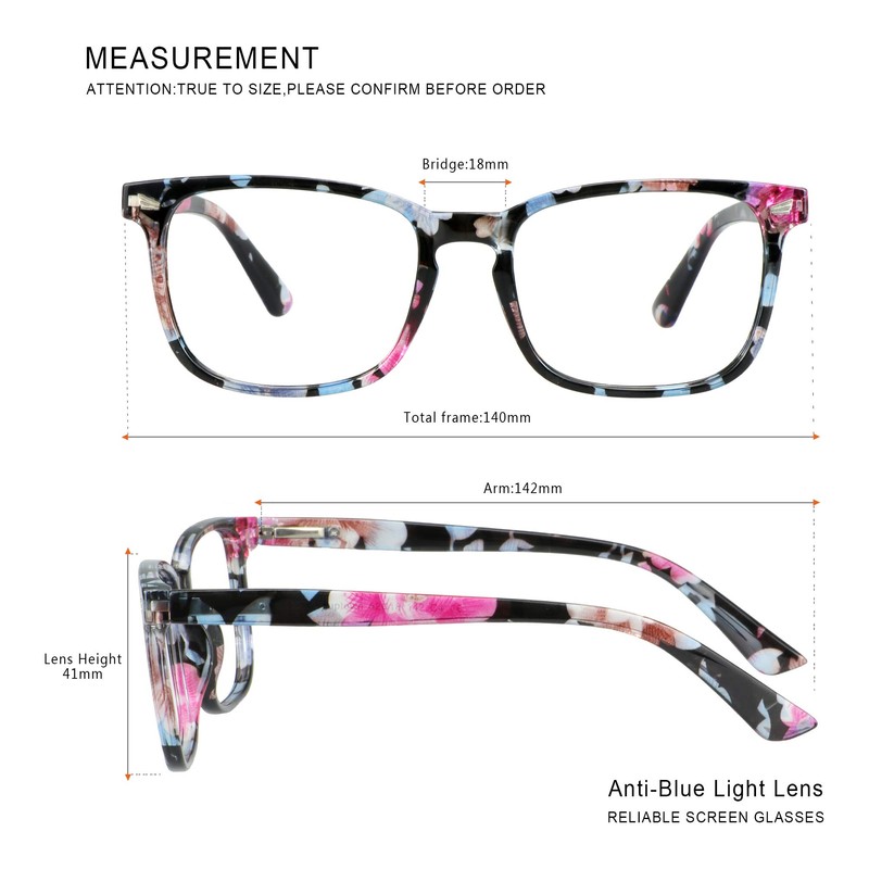 LAMBBAA Vintage Square Progressive Multifocal Presbyopic Glasses, Photochromic Gray Sunglasses