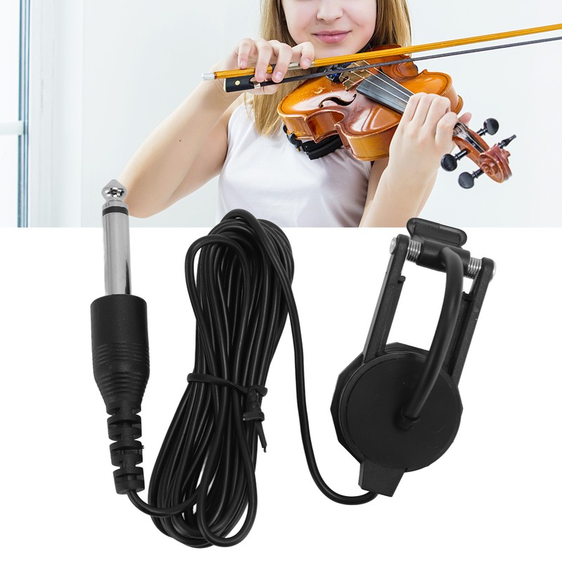 Violin Pickup Professional High Sensitivity 6mm Jack Compact Portable Clip