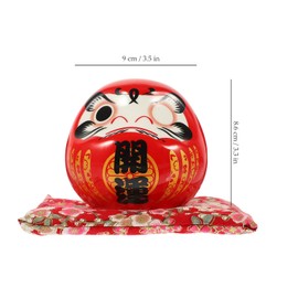 Gadpiparty Ceramic Doll Figurines Japanese Lucky Good Luck Fortune Dolls Car Interior Decoration (9cm)