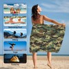 GzLeyigou Army Print Camouflage Thick Beach Towel Microfiber Lightweight, Quick