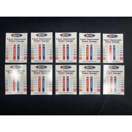 BCW Trading Card Thickness Point Gauge Laminated for Magnetics/Top Loaders 10 Ct