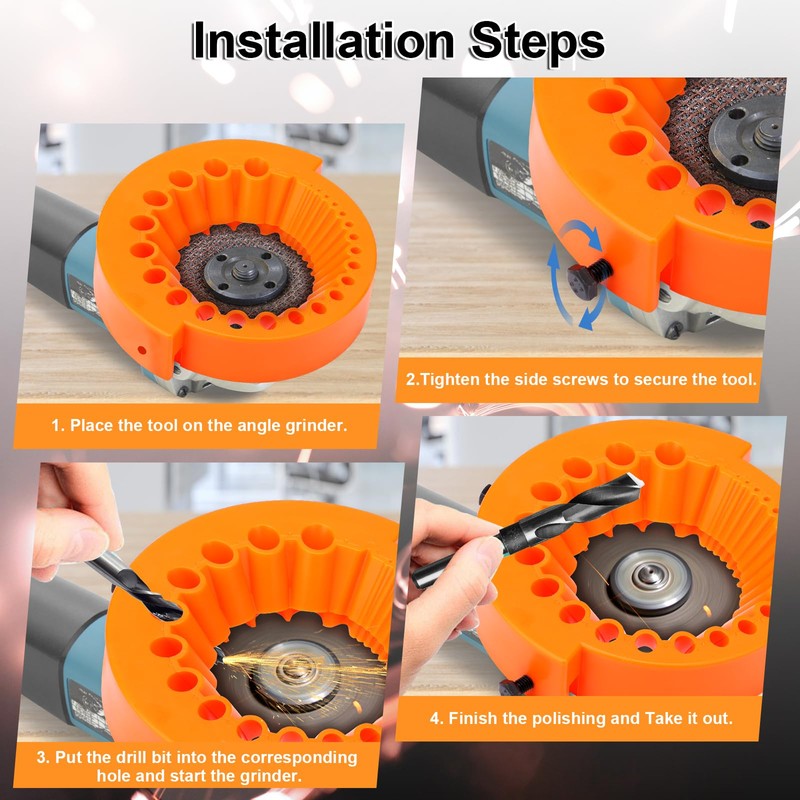 Drill Sharpener for Angle Grinder 125 mm, Sharpener for 2-13