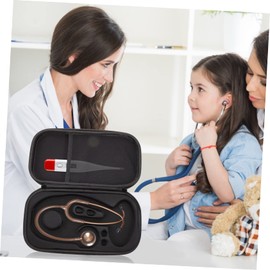 COLLBATH 1pc Stethoscope Case Bag Storage Case Hard Case Cute Case Organizer Carrying Built Storage for Sthetcope Nurse Accessories Work Stethwscope and Pouch Black Eva