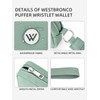 WESTBRONCO Puffer Wristlet Wallets for Women RFID Nylon Wallet with