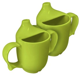 Dignity by Wade Two Handled Drinking Cup - Green - Pack of 2
