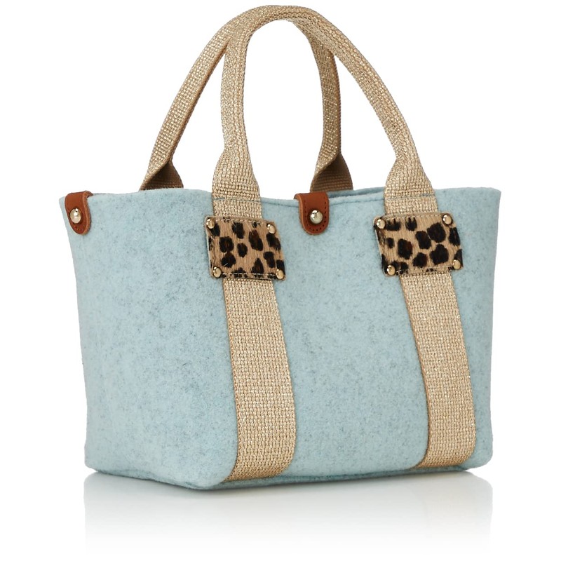 Topkapi Italian Felt Glitter Tape Combination Mini Tote Bag TREASURE,