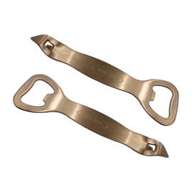 2 Pcs Rose Gold Bottle Opener Stainless Steel Can Punch Opener Church Key Can Opener Beer Openers for Bar Kitchen Party, Gift for Men Husband Father Boyfriend