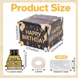 SANYUANHE Money Gift Birthday Surprise Box, Money Gift Birthday Surprise Box, Black Gold DIY Money Gift Box, Surprise Gift Box for Parents, Friends, Kids, Lover