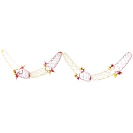 Christmas Concepts® Pack Of 2 9ft Foil Garland Festive Hanging Decorations - Christmas Decorations (Red & Gold)