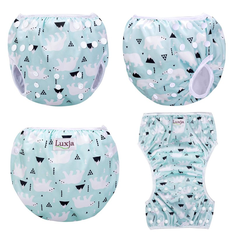 Luxja Reusable Swim Nappy (Pack of 2) Adjustable Nappy for