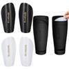 2 Pairs Soccer Shin Guards for Kids Adults incl. Sleeves