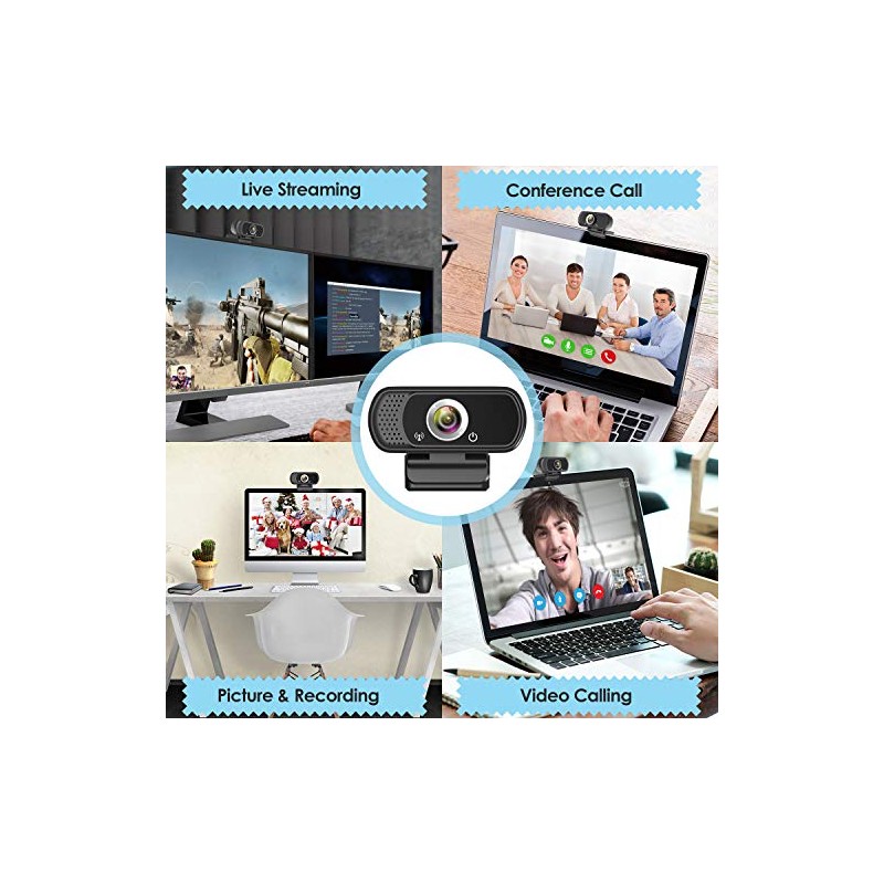 ToLuLu 1080P cámara Web con micrófono Cámara Web HD con