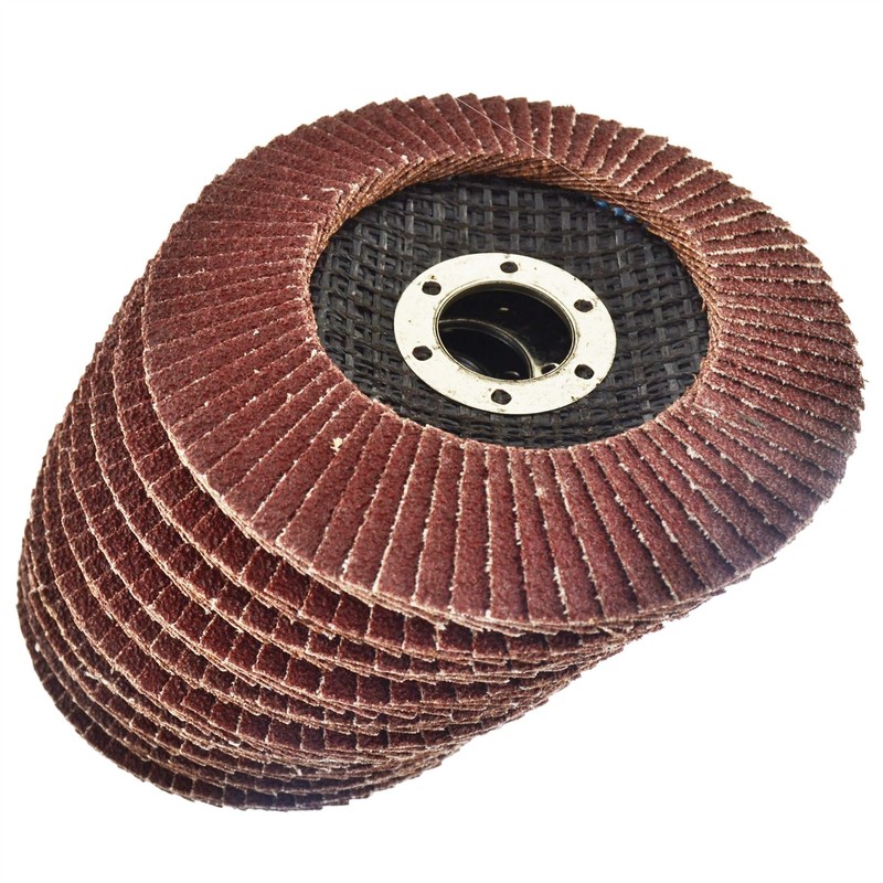 10 x Flap Discs 60 Grit Angle Grinder 4.5" (115mm)