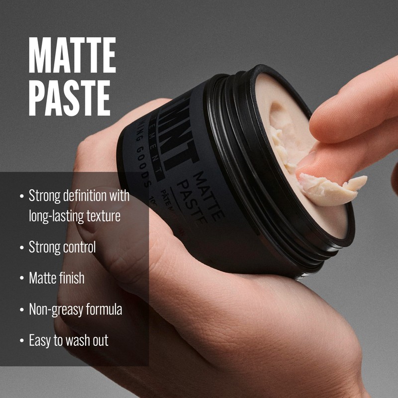 STMNT Grooming Goods Matte Paste, 3.38 oz | Strong Control