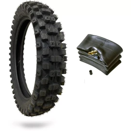 WIG Racing 110/90-19 Motocross Off- Road Dirt Bike Tire and Inner Tube Combo