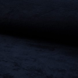 Cuddlesoft Bamboo Wellness Terry Towelling Fabric Material - Navy, 1Mtr - 150cm x 100cm