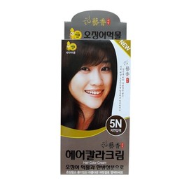 Yehyang Hair Color Cream (Squid Ink) 5N Natural Brown / 헤어 칼라크림(오징어먹물) 5N 자연갈색
