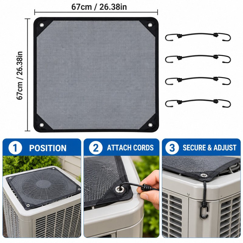 4 Pack 28 x 28 Inch Outdoor AC Condenser Mesh