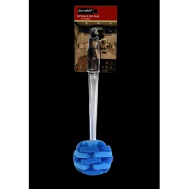 Dependable Industries Soft Touch Glassware Sponge Dish Brush Puff Brush 11.5" Clear Handle Cleaner