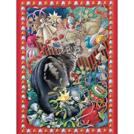 Buffalo Games - Christmas Cat-tastrophy - 750 Piece Jigsaw Puzzle for Adults Challenging Puzzle Perfect for Game Nights - 750 Piece Finished Size is 24.00 x 18.00