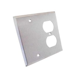usbargainsound ProCraft Stainless Steel 2 Gang Wall Plate W/Offset Duplex AC