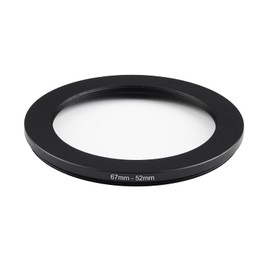 67mm to 52mm Step Down Ring Filter Adapter Applicable to All Brands of UV ND CPL Filter (67mm-52mm)