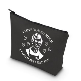 Horror Movie Gift Serial Killer Inspired Gift Dahmer Makeup Bag Jeffrey Dahmer Gift True Crime Lover Gift (BLK-JUST EAT You CA)