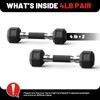 PAPABABE Hex Dumbbell Set of 2, 4 lb dumbbells pair,