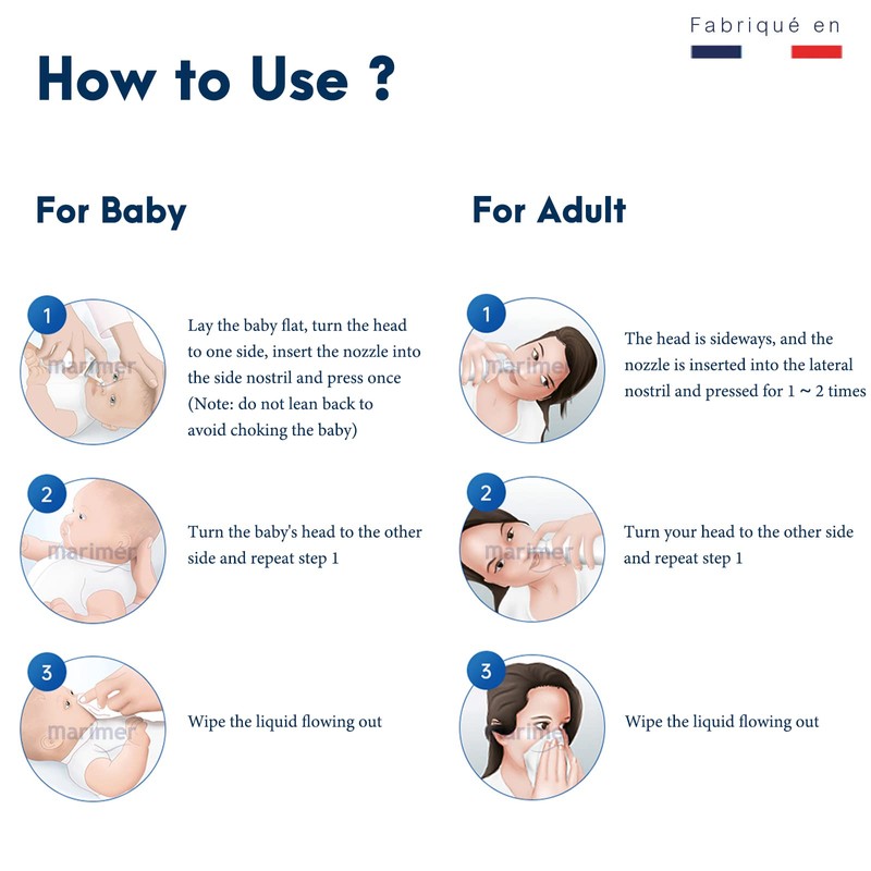 Marimer Baby Saline Nasal Spray All-Natural Seawater for Sinus Rinse
