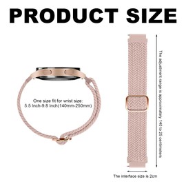 MUNTE 3 Stück Uhrenarmband 20mm, Armband für Smartwatch Geflochtenes Nylon, Uhrenarmbänder für Männer Und Frauen, Flexible Anpassung (Weinrot, Rosa, Schwarz)