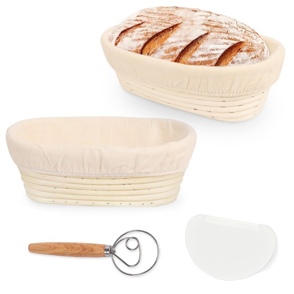 Bread Proofing Baskets, 10inch Sourdough Oval Proofing Basket, Proofing Bowls