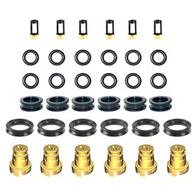 Fuel Injector Rebuild kit Compatible with Toyota 3.4 V6 5VZFE o-rings Seals Filters Caps