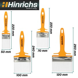 Hinrichs Hinrichs Lasurpinsel Set C 4X Malerpinsel Set Profi in den Breiten 50mm, 70mm, 100mm & 120mm CLackierpinsel fr Lack, ?l und Farbe - Pinsel fr Holzlasur - Pinsel Set Paint Brush - Fensterpinsel