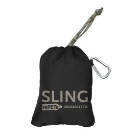 ChicoBag Sling rePETe + Refine | Eco-friendly Messenger-Style Reusable Tote Bag (Obsidian)
