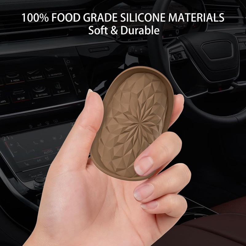 ME.FAN Car Cup Coaster [4 Pack] Silicone Car Coasters/Cup Mats